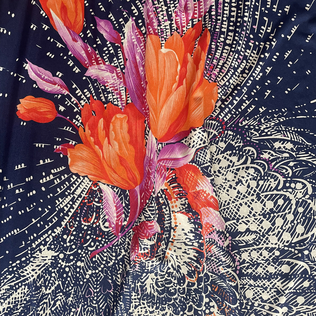 Vintage Jersey Summer Dress 1970s