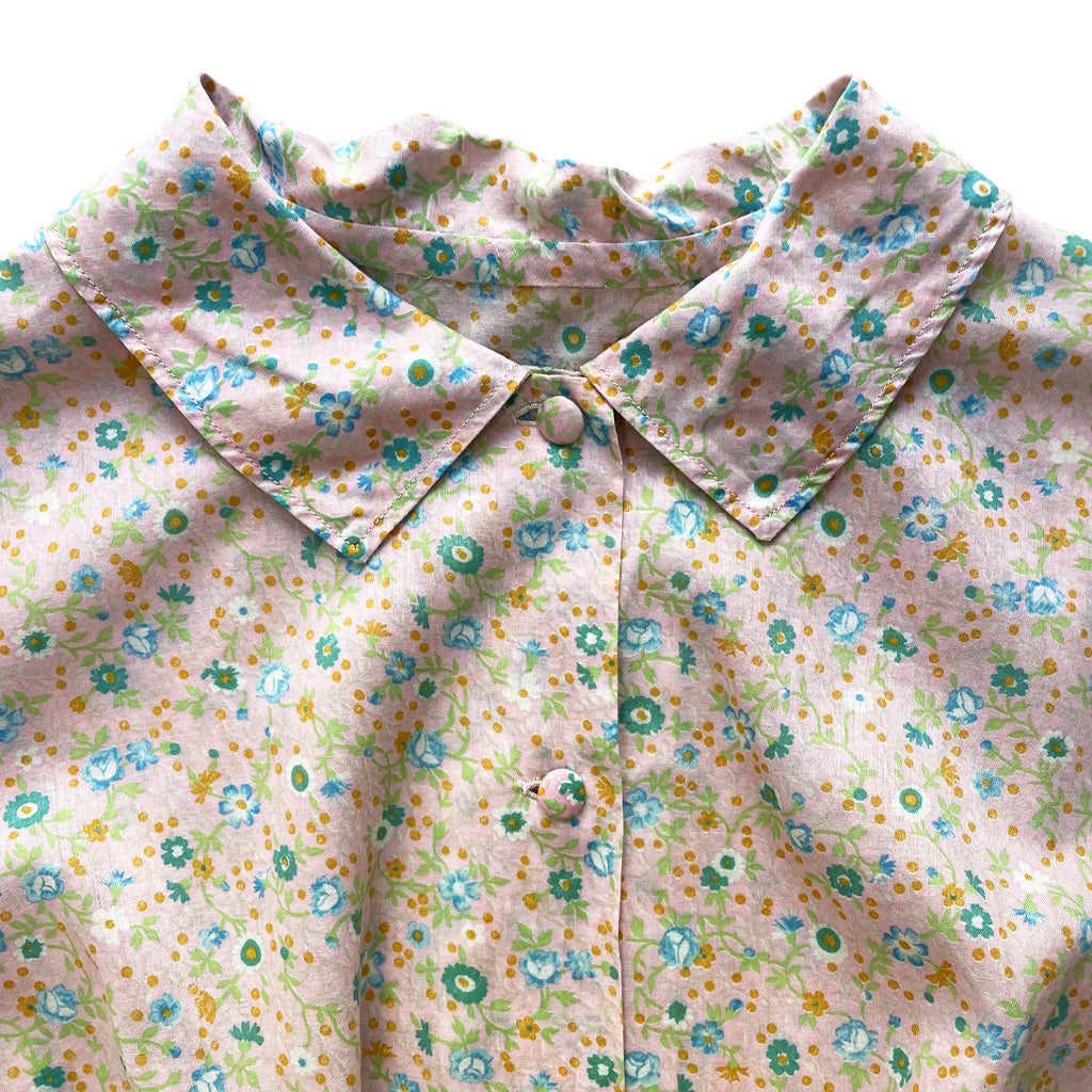 Vintage Floral Pattern Cotton Dress