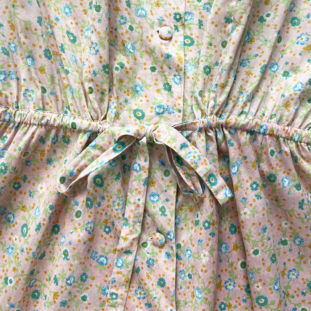 Vintage Floral Pattern Cotton Dress