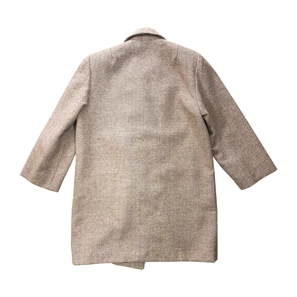 Vintage Herringbone Wool Coat 1980s