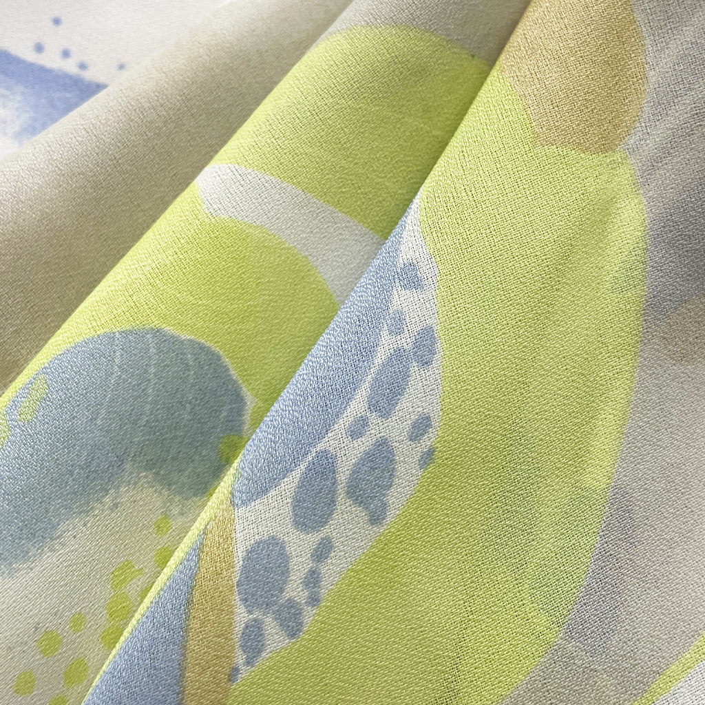 Vintage Patterned Voile Dress 1960s