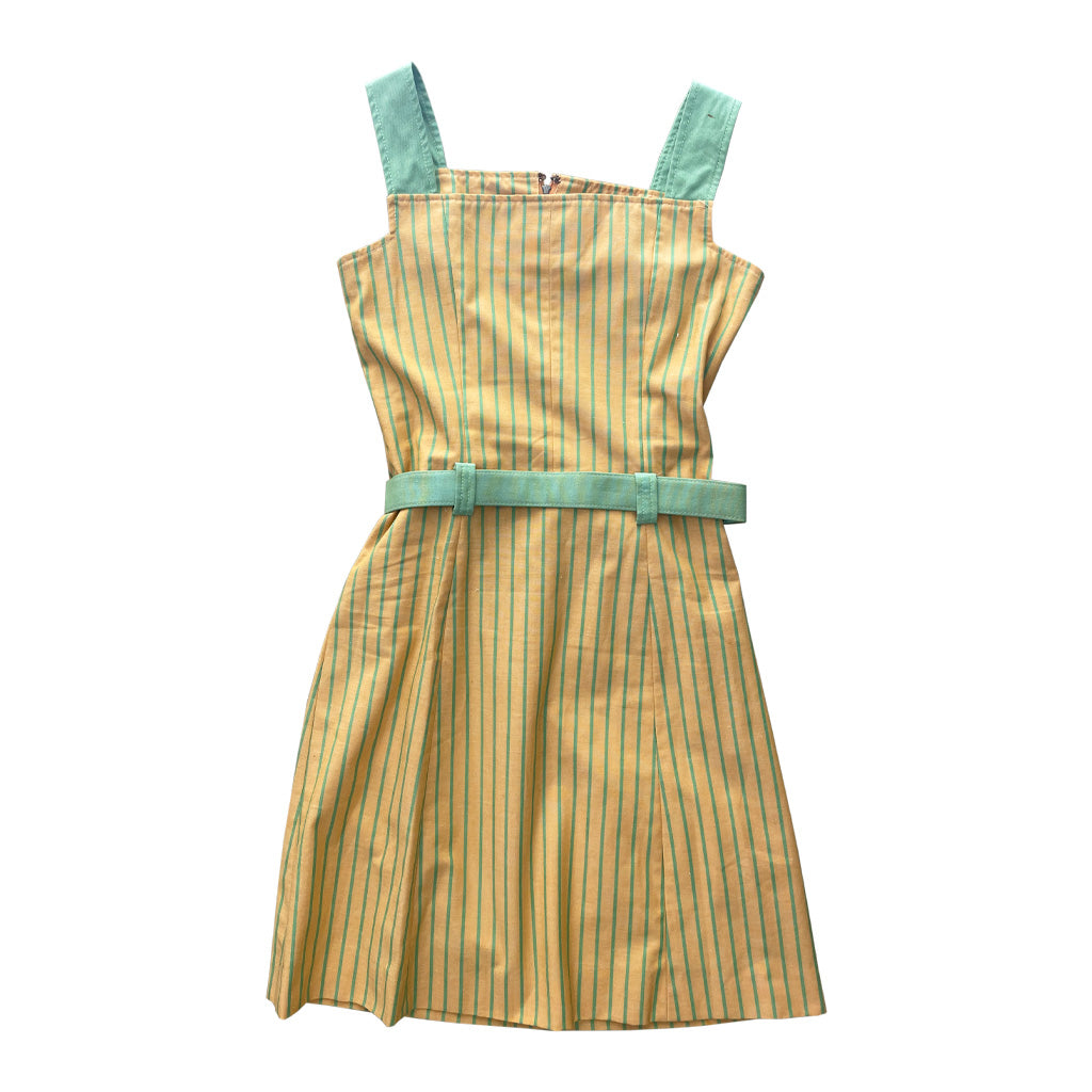 Vintage Cotton Dress With Belt 1970s