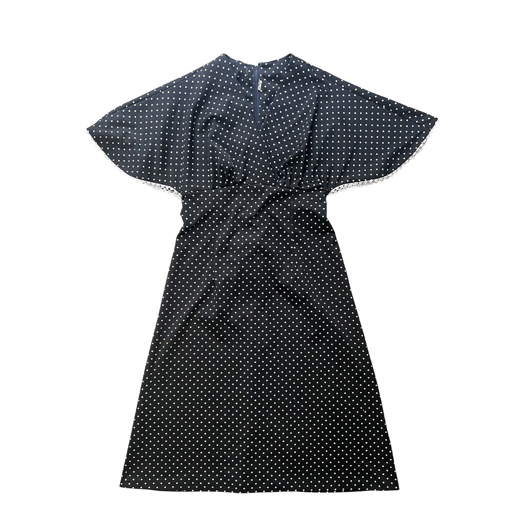 Vintage Black Polka Dot Dress
