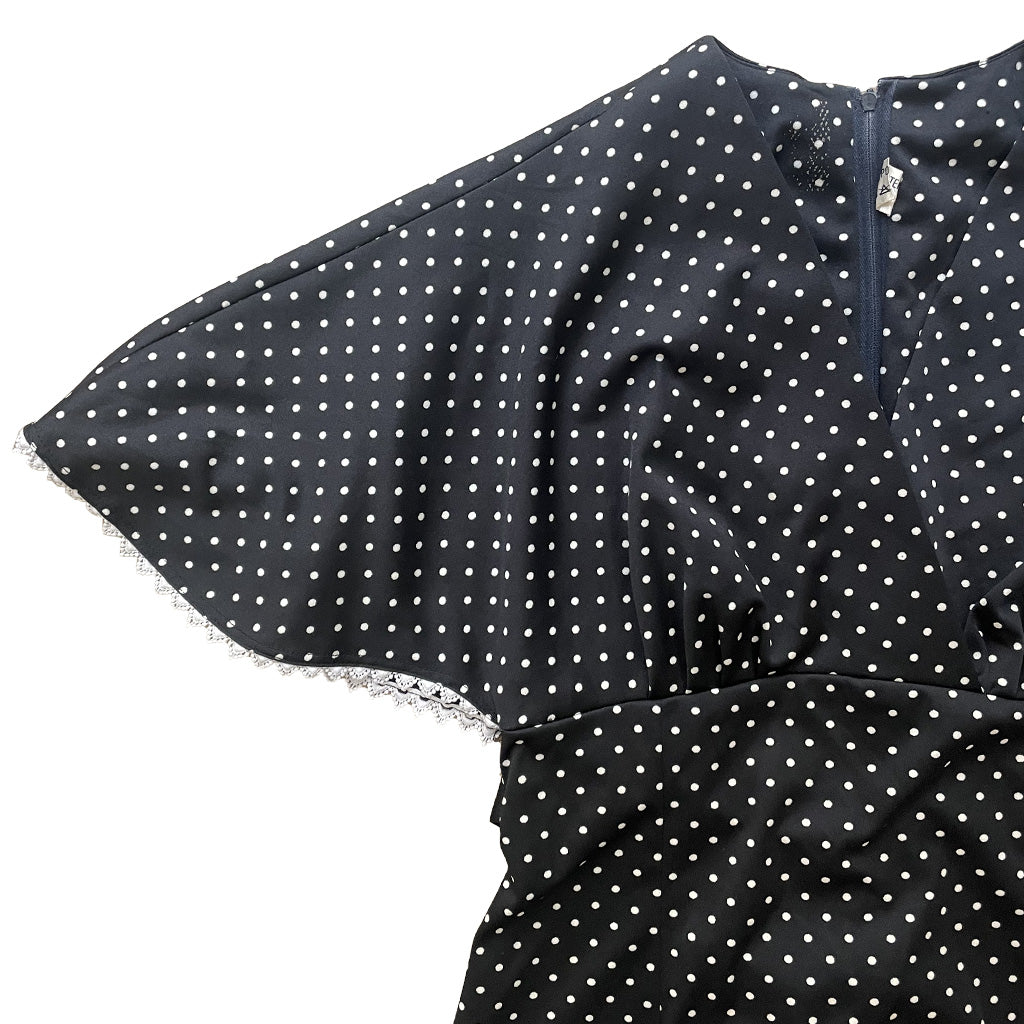 Vintage Black Polka Dot Dress