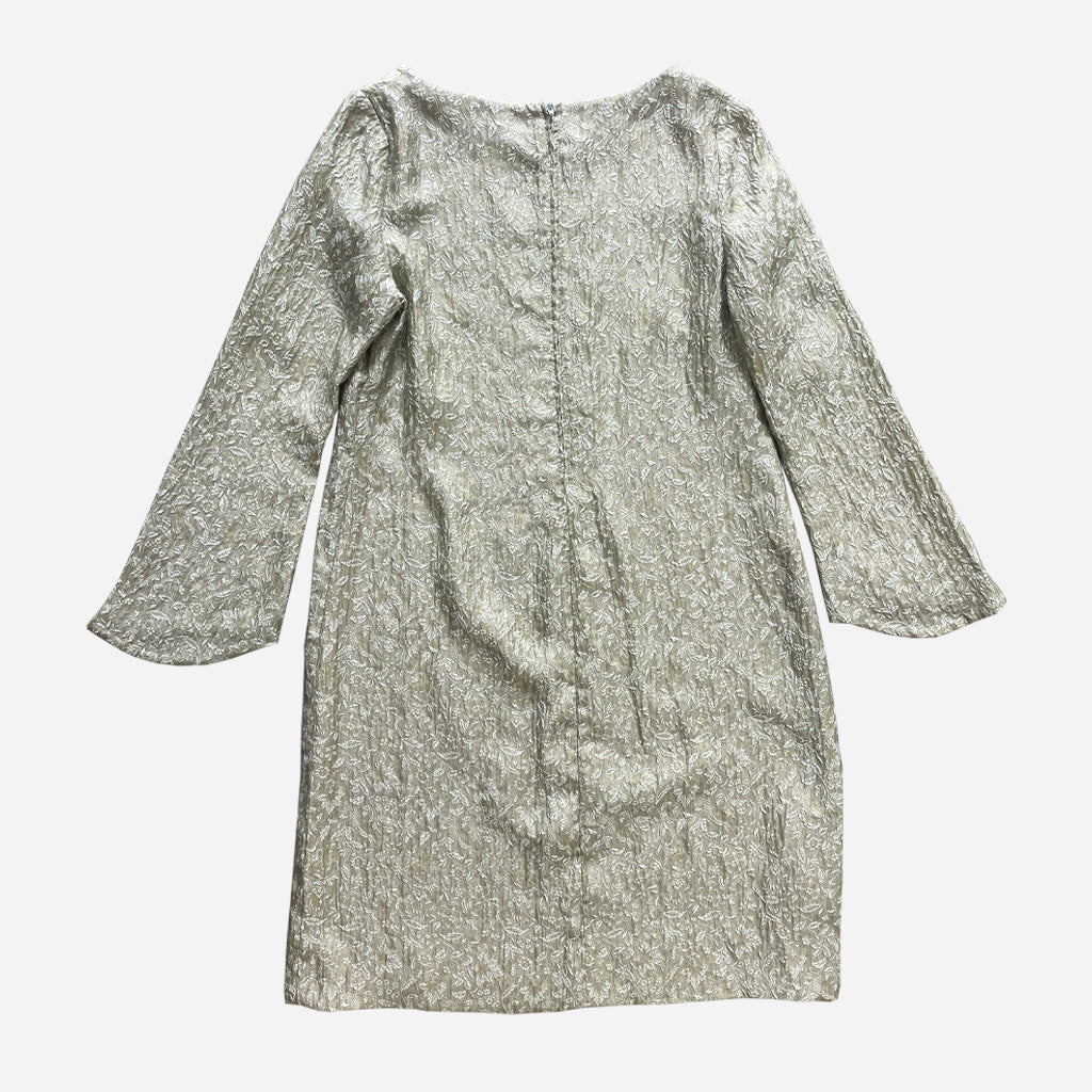 Vintage Sartorial Damask Salvia Dress 1960s