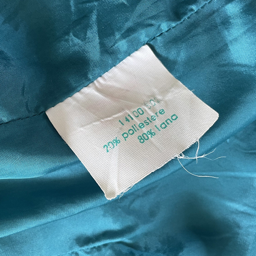 Vintage Petrol Wool Blend Jacket - Pepper 1980s