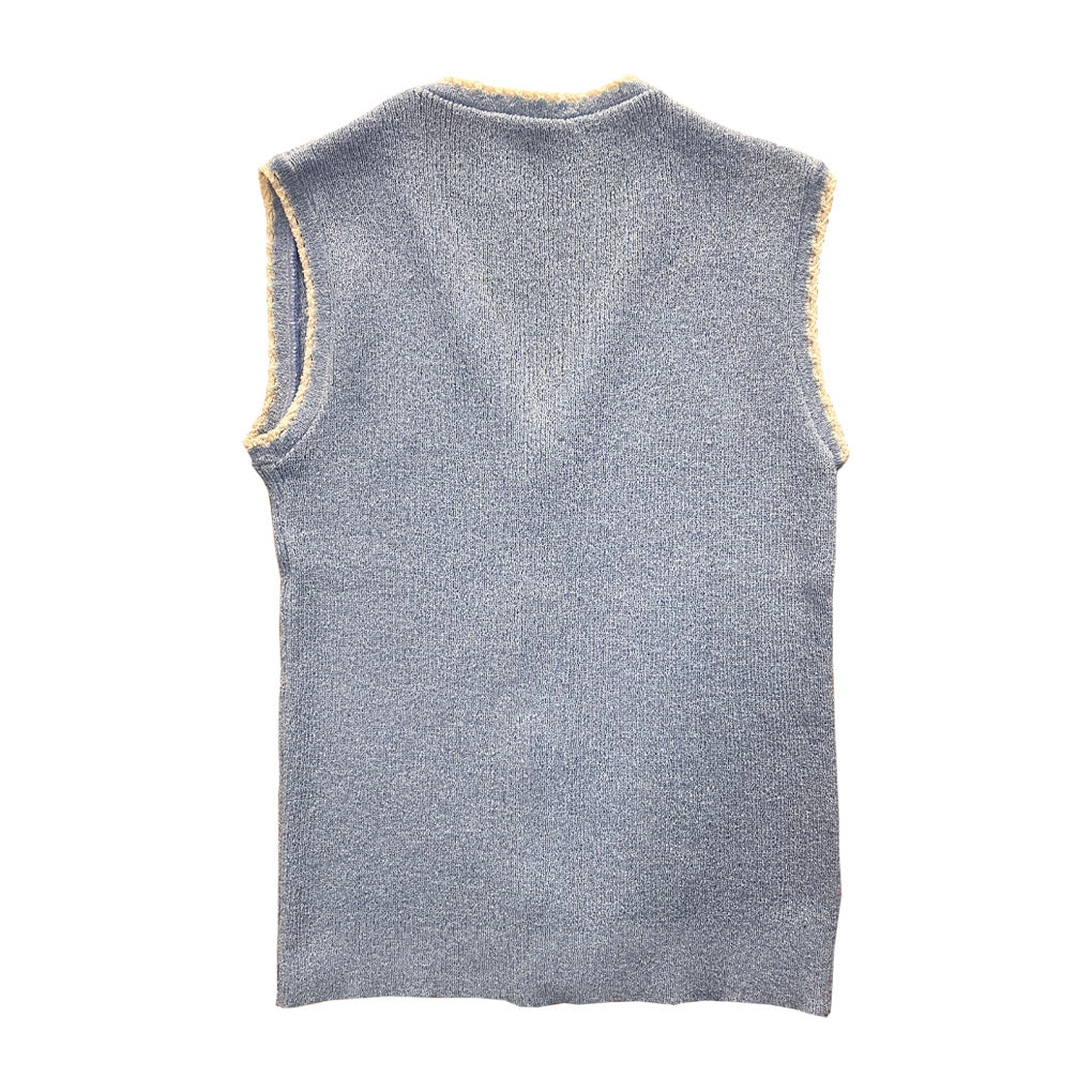 Vintage Light Blue Summer Knit Vest 1960s