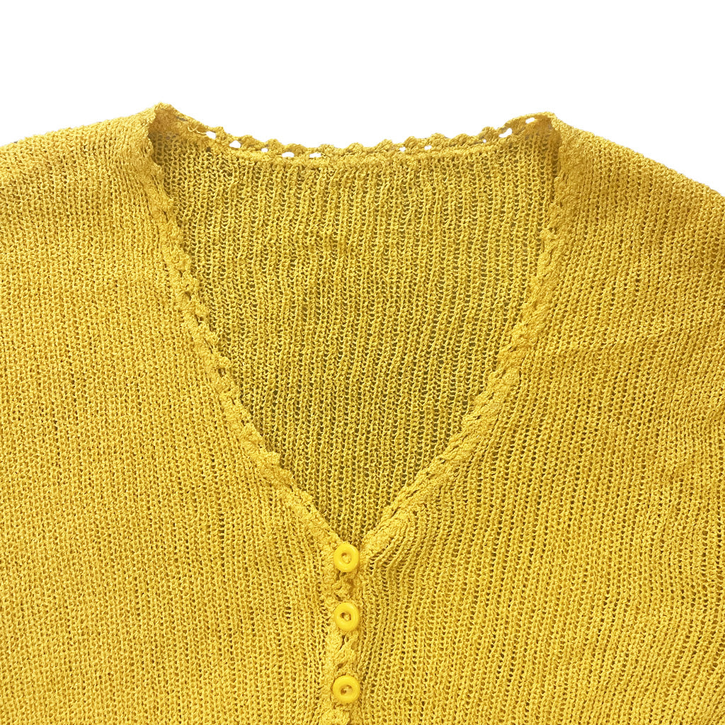 Vintage Yellow Summer Sweater 1970s