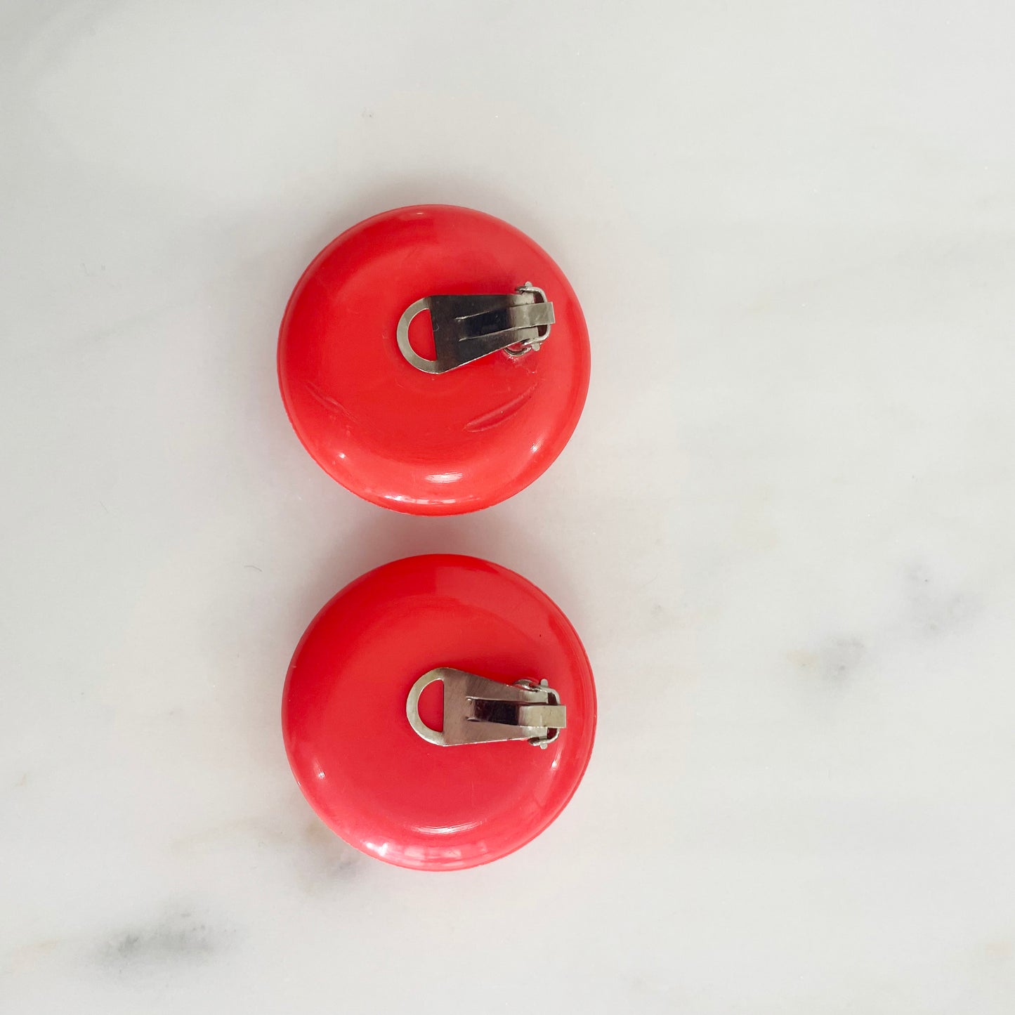 Vintage Round Clip Earrings 1960s