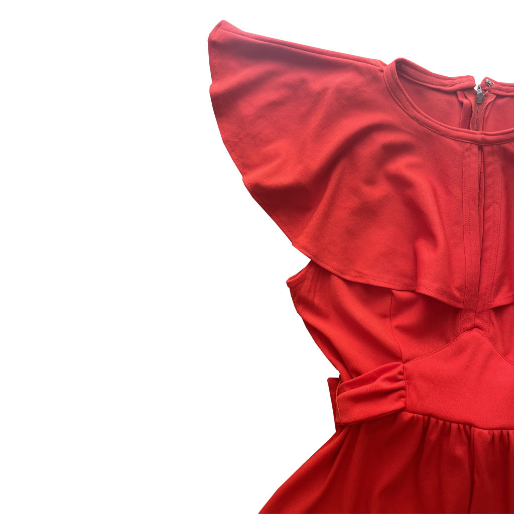 Vintage Red Long Dress 1970s