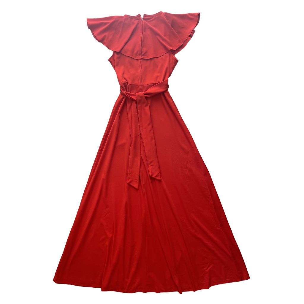 Vintage Red Long Dress 1970s
