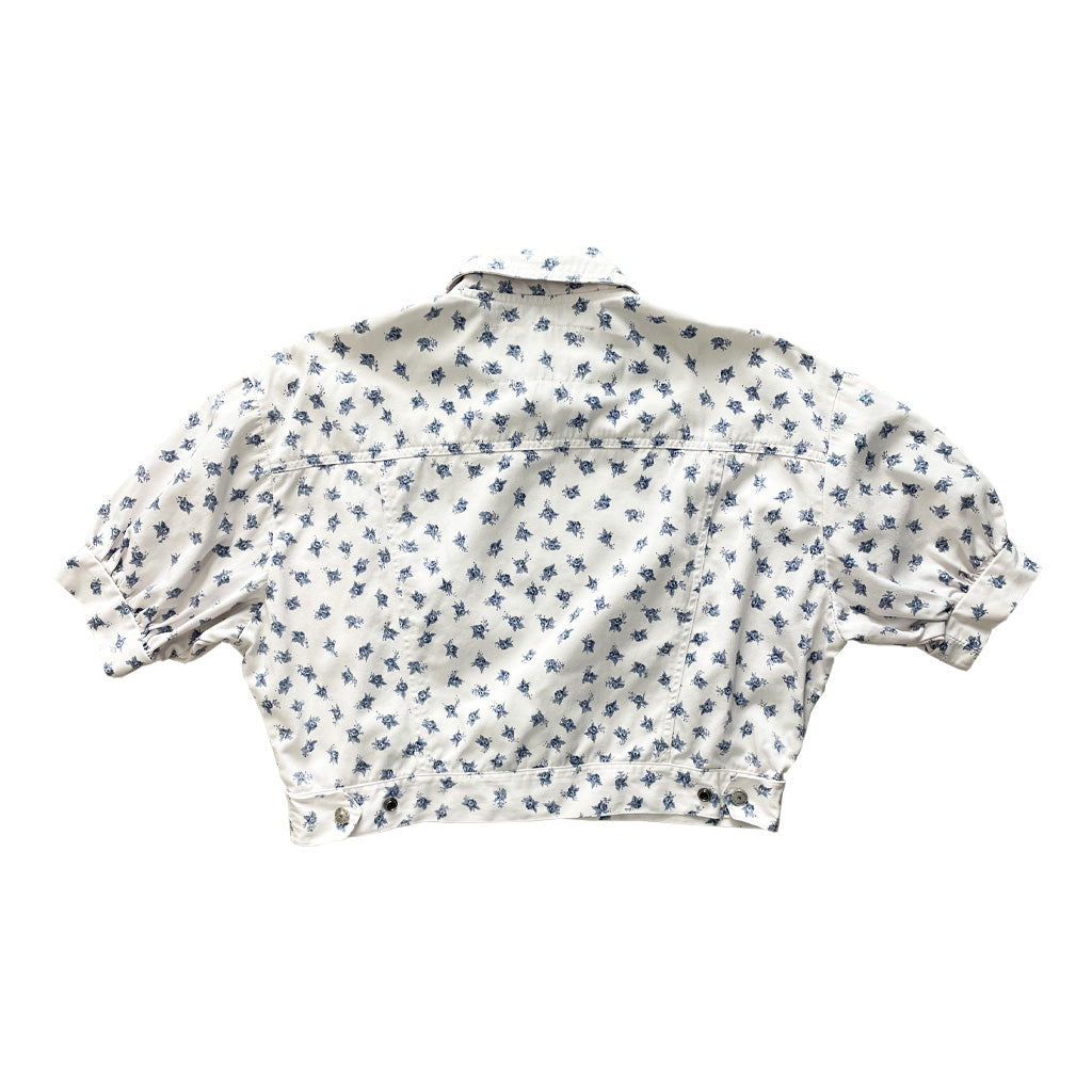 Vintage Denim Set With Little Flowers 1980s