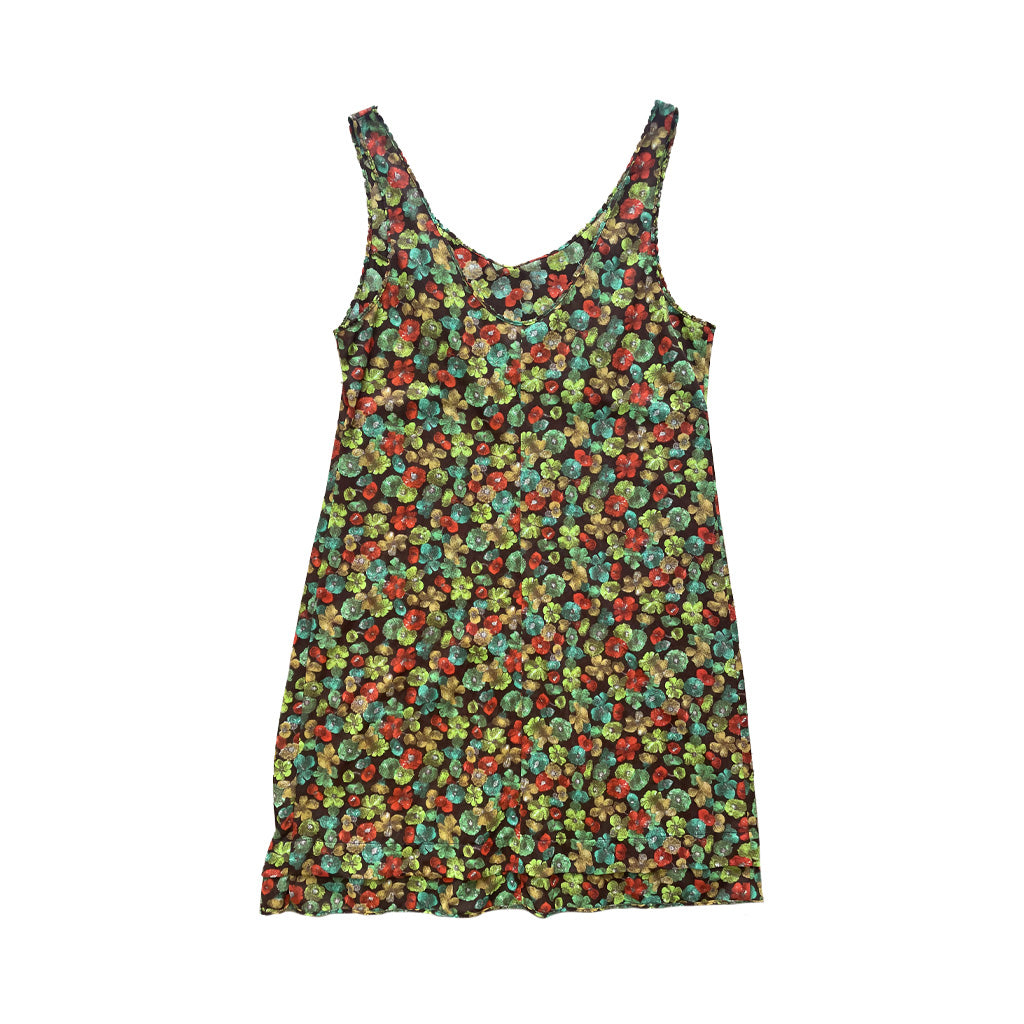 Vintage Patterned Slip Dress