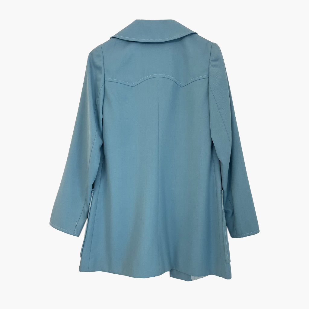 Vintage Light Blue Duster Coat 1970s