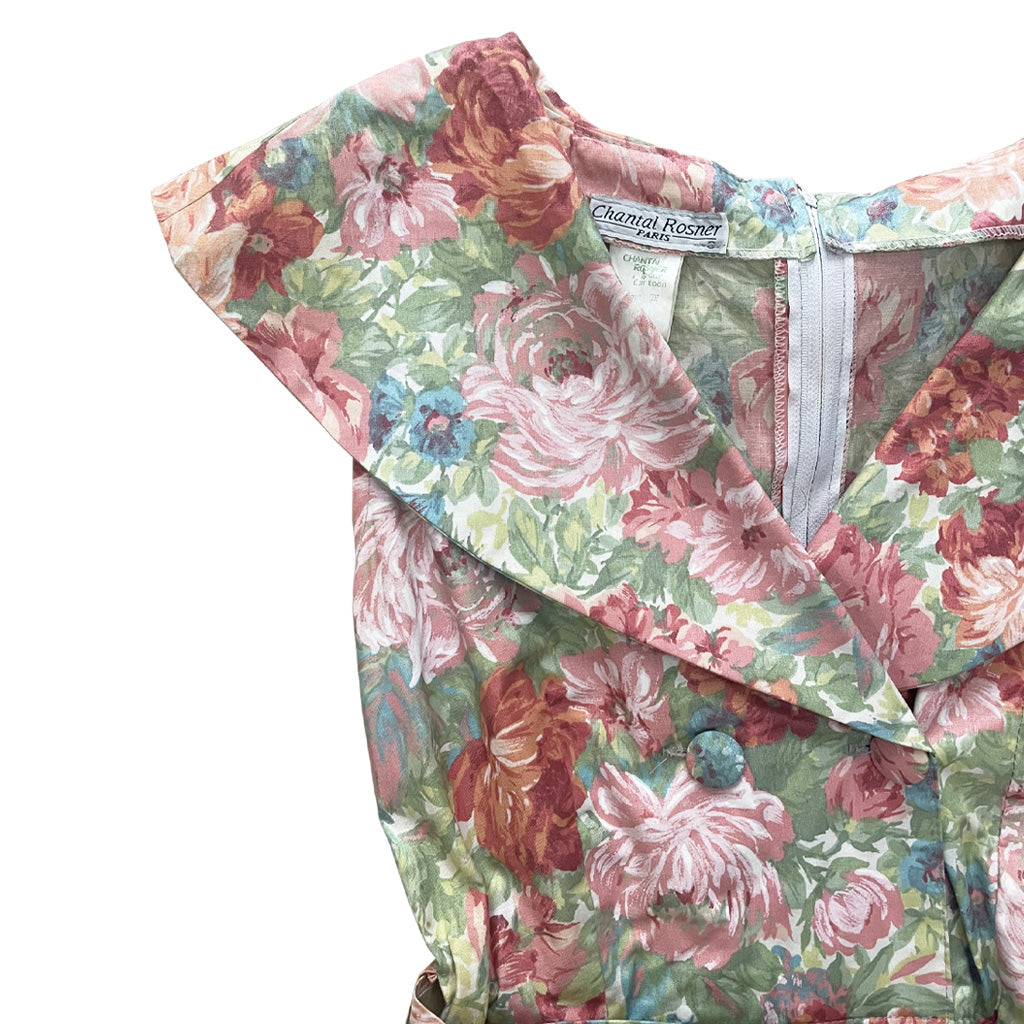 Vintage Cotton Flower Dress - Chantal Rosner 1950s