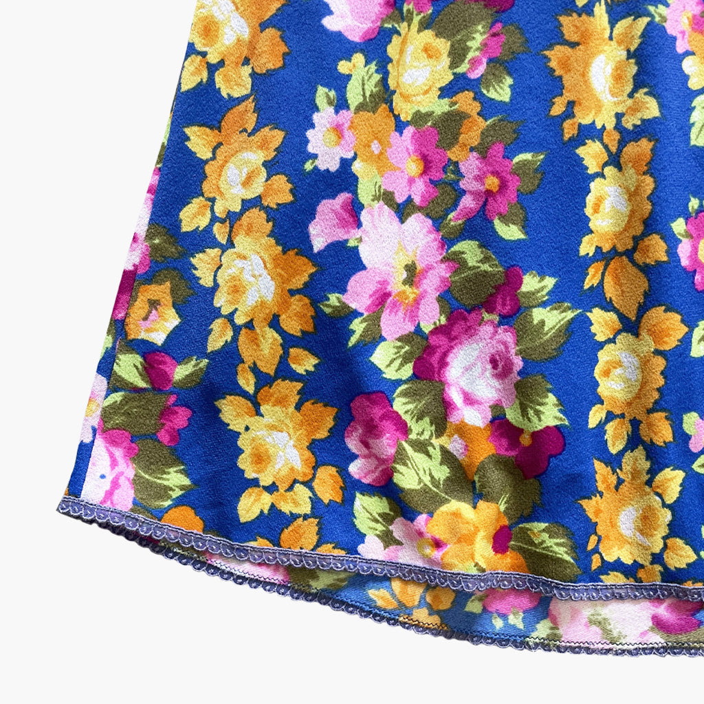 Vintage Floral Wrap Dress 1970s