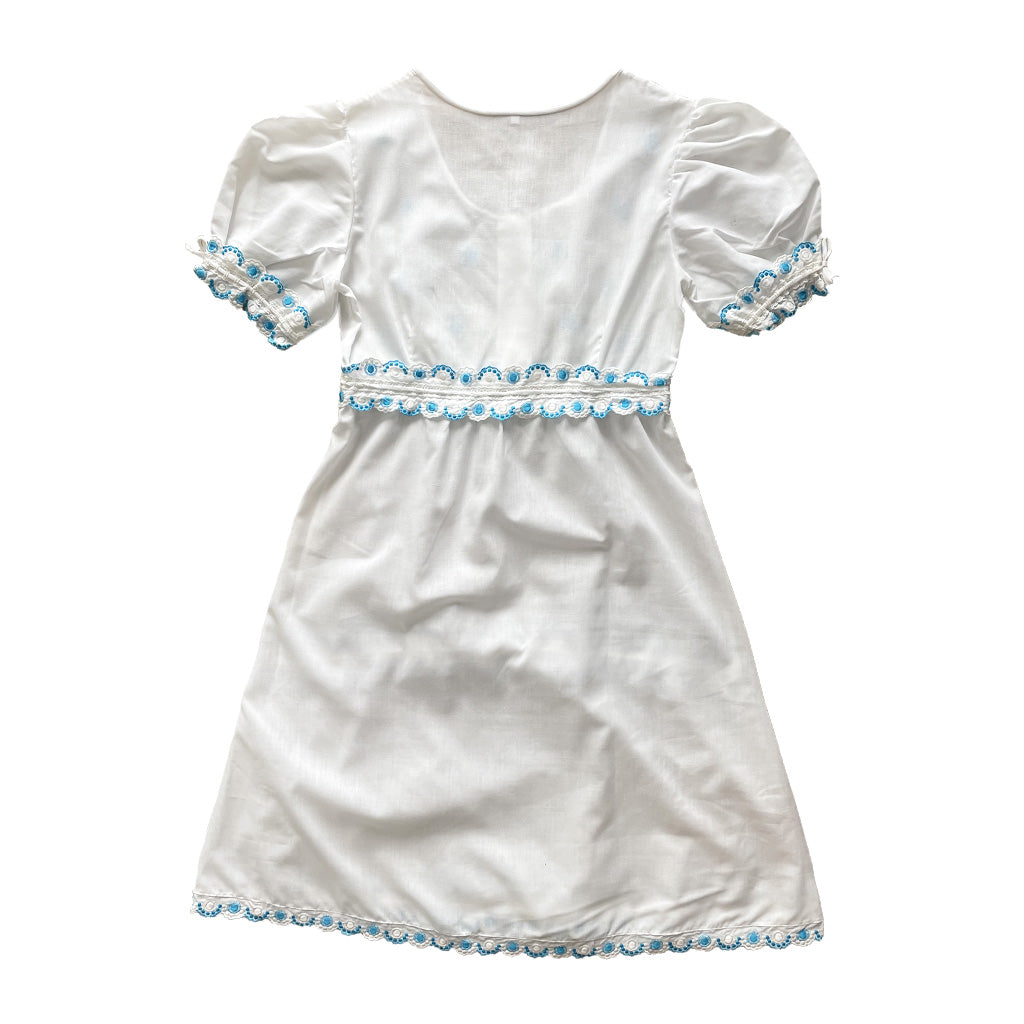 Vintage White Cotton Dress 1960s