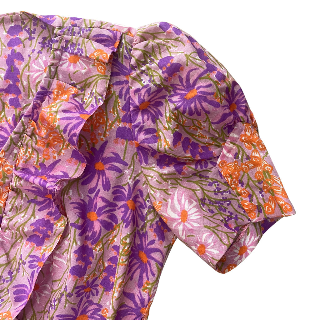 Vintage Cotton Dress With Pattern 1960s