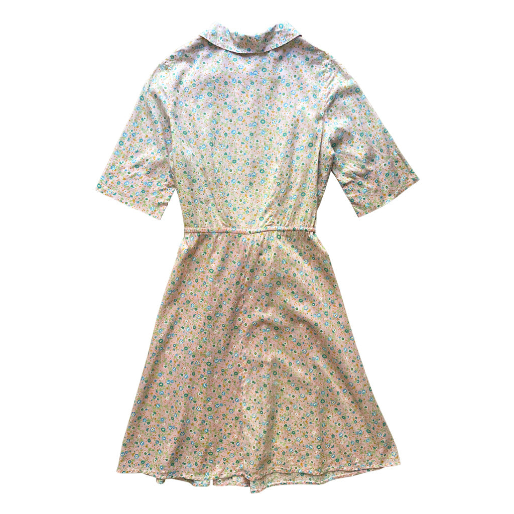 Vintage Floral Pattern Cotton Dress