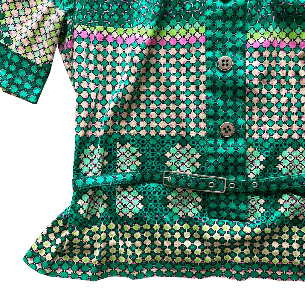 Vintage Jersey Shirt With Belt 1960/70s