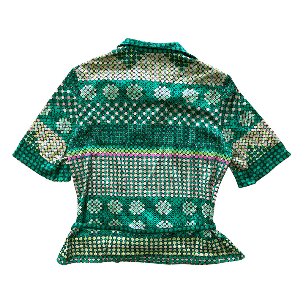 Vintage Jersey Shirt With Belt 1960/70s