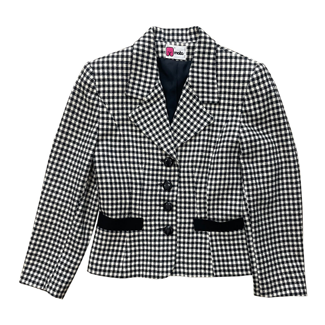 Vintage Checked Wool Jacket 1980s