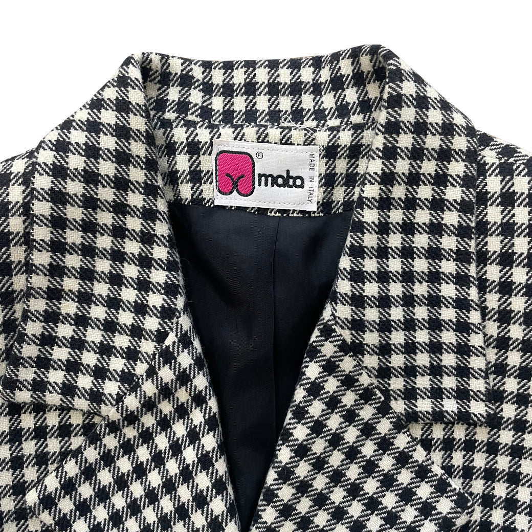 Vintage Checked Wool Jacket 1980s