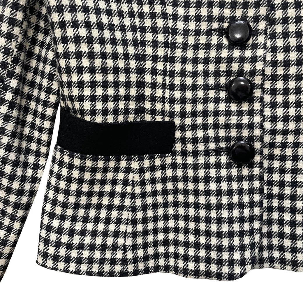 Vintage Checked Wool Jacket 1980s