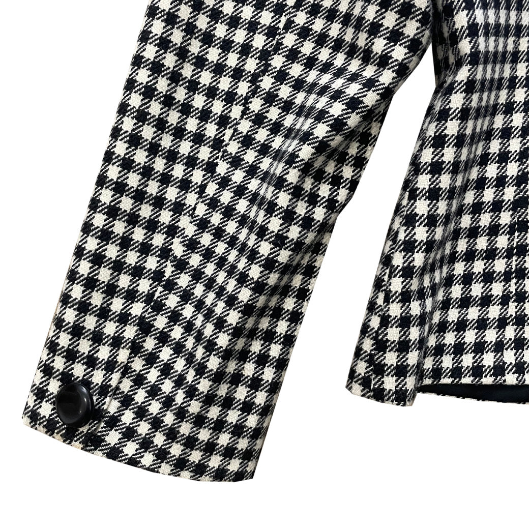 Vintage Checked Wool Jacket 1980s