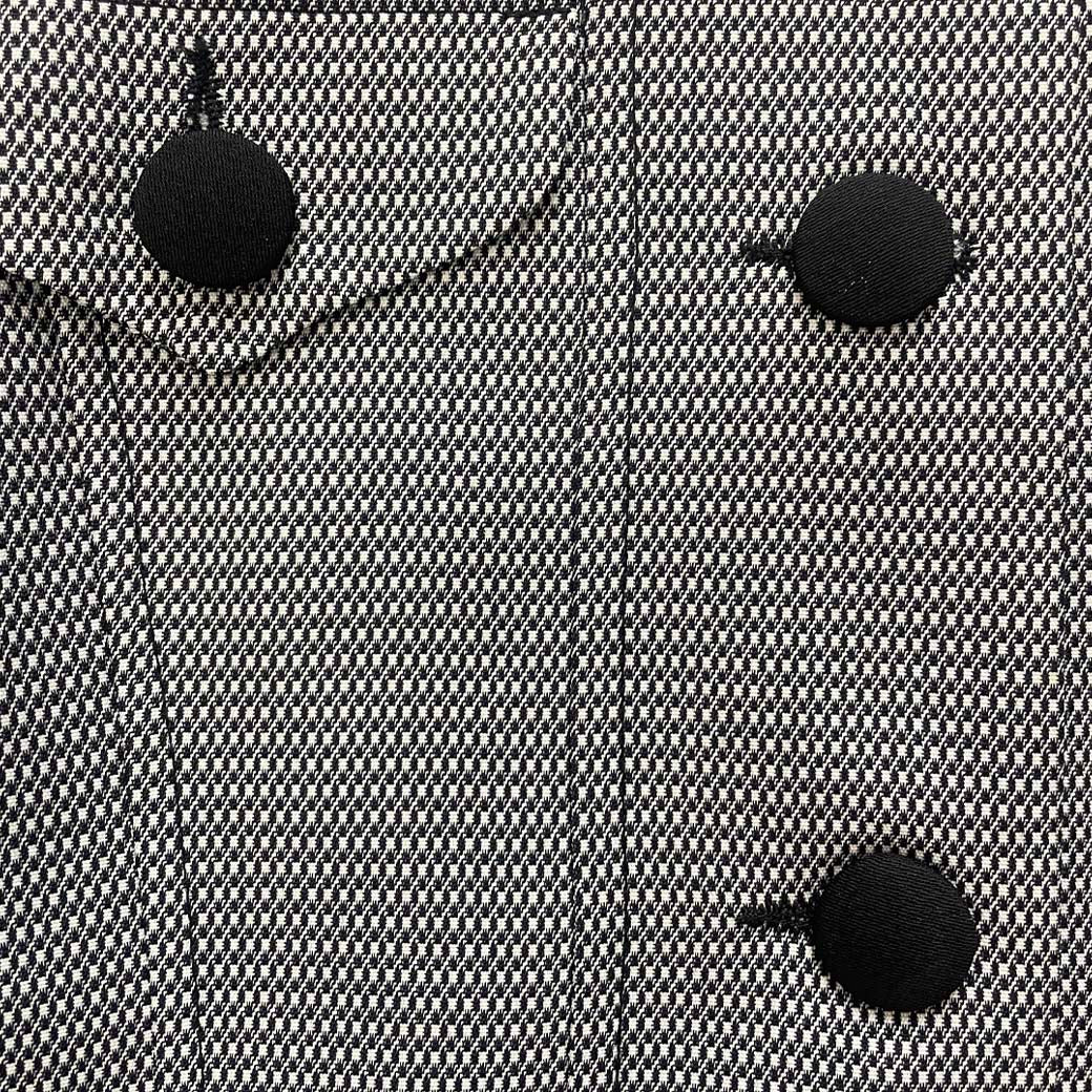 Vintage Jacket With Mini Black And White Pattern 1990s