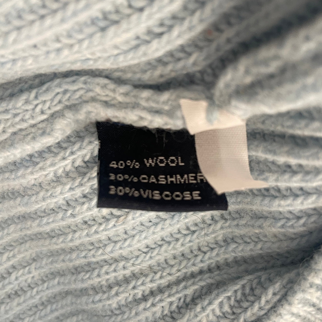 Vintage Light Blue Wool and Cashmere Sweater