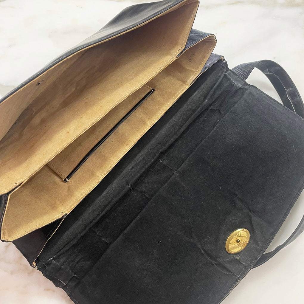 Vintage Leather Shoulder Bag 1960s
