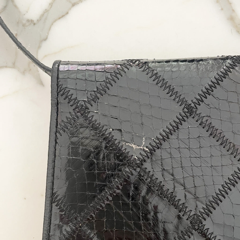 Vintage Black Shoulder Bag 1960s