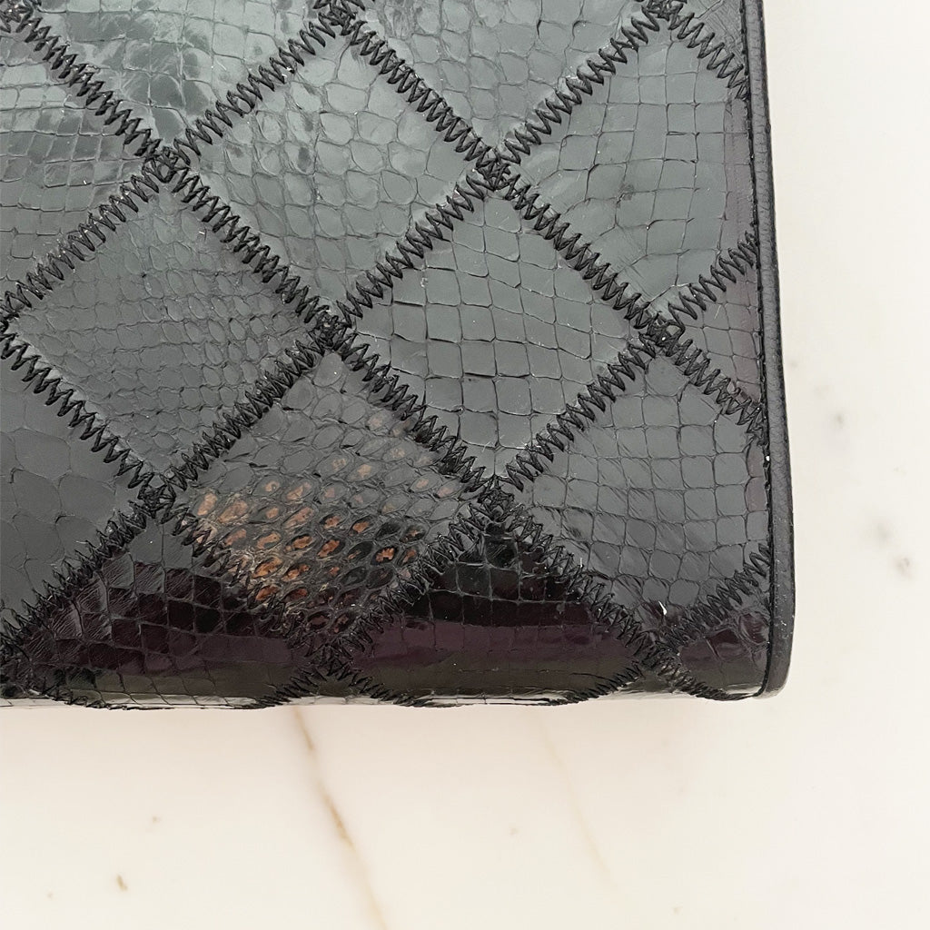 Vintage Black Shoulder Bag 1960s