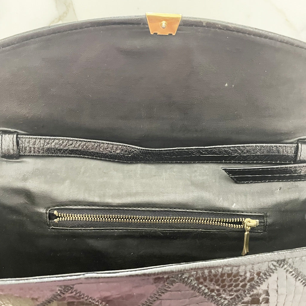 Vintage Black Shoulder Bag 1960s