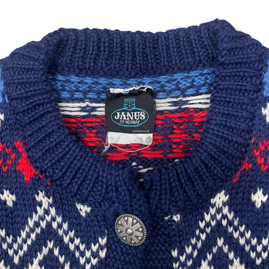 Vintage Norwegian Wool Cardigan - Janus of Norway