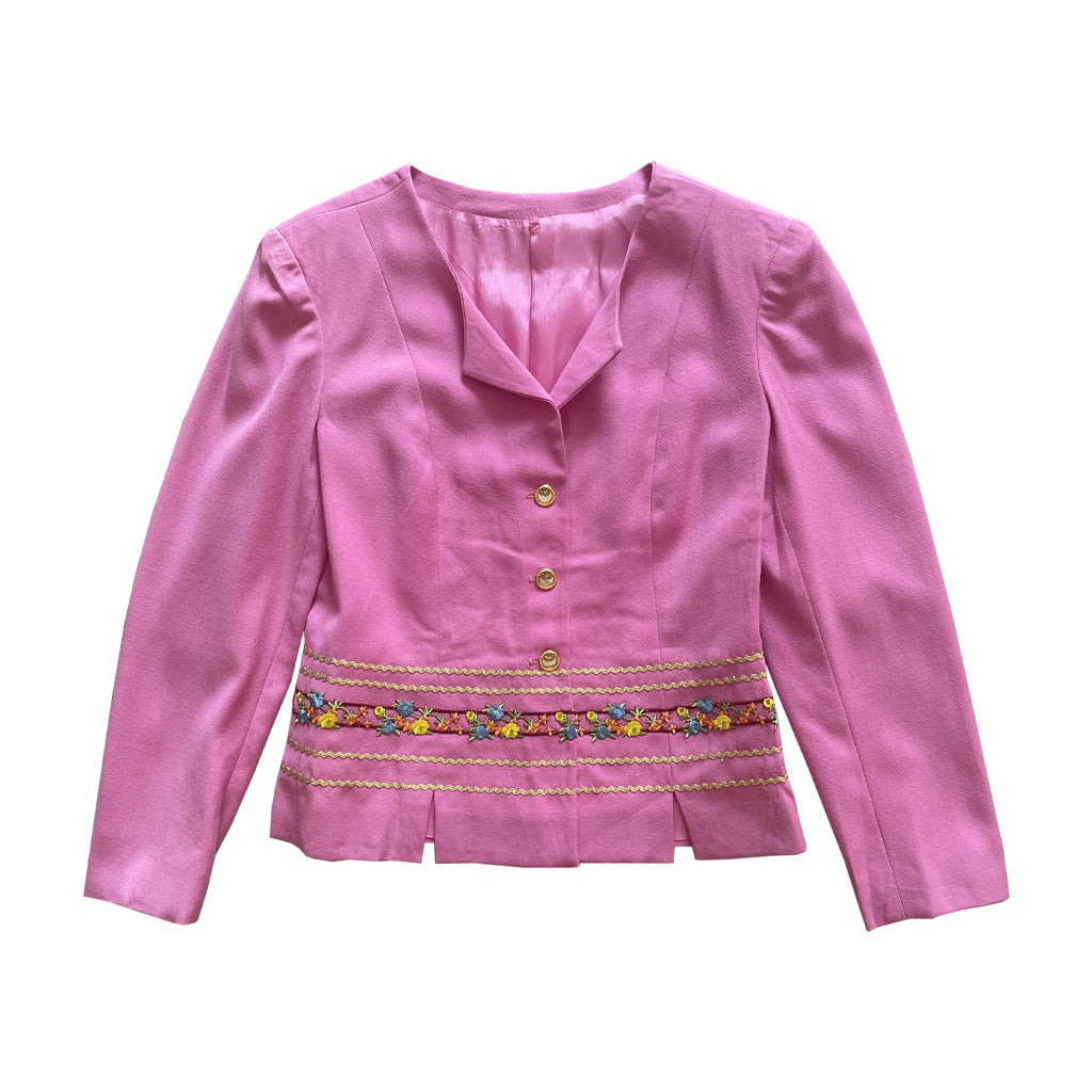 Vintage Pink Jacket With Trimmings