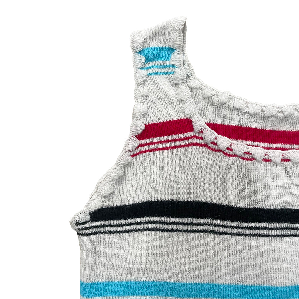 Vintage Striped Wool Blend Vest 1960s