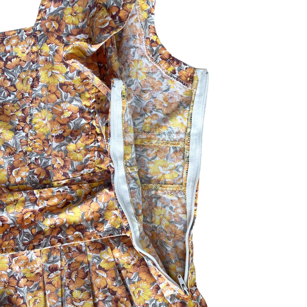 Vintage Provencal Cotton Mini Dress 1960s