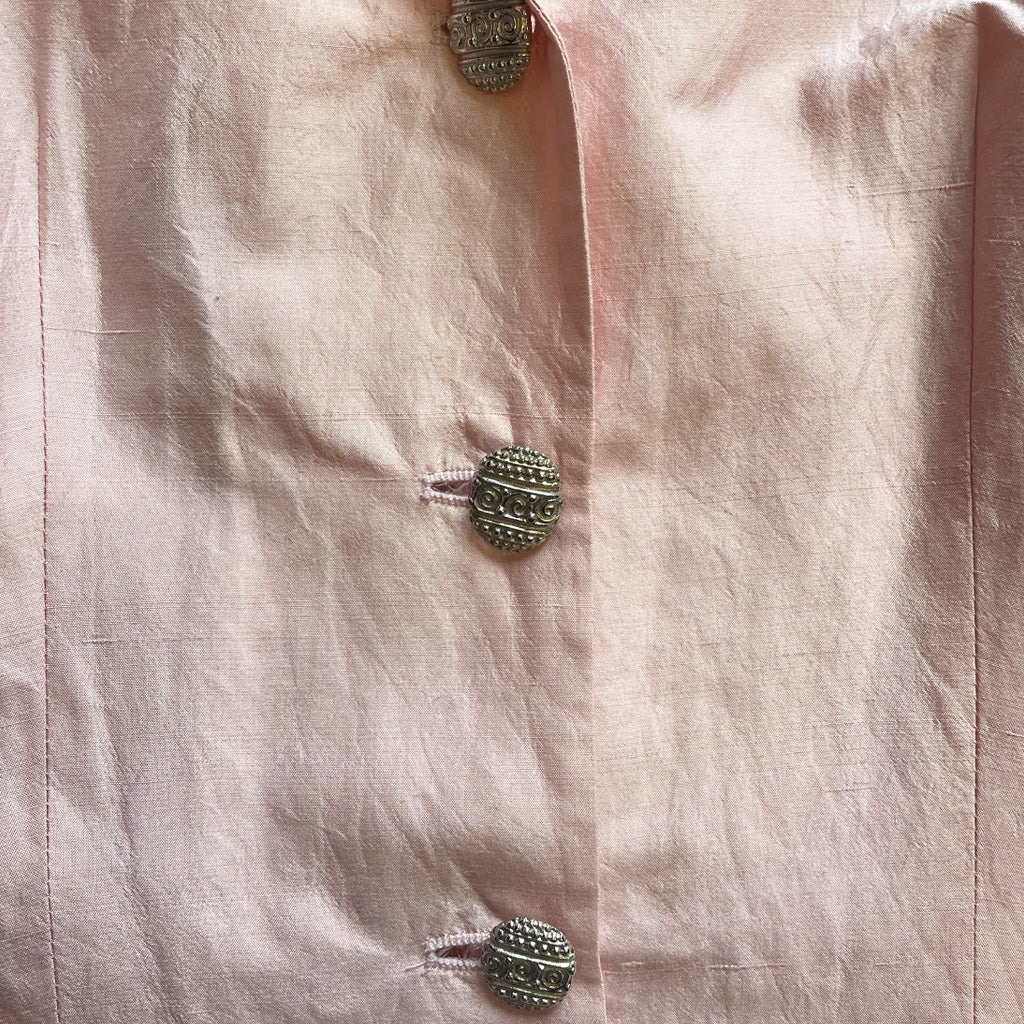 Vintage Pink Silk Shirt