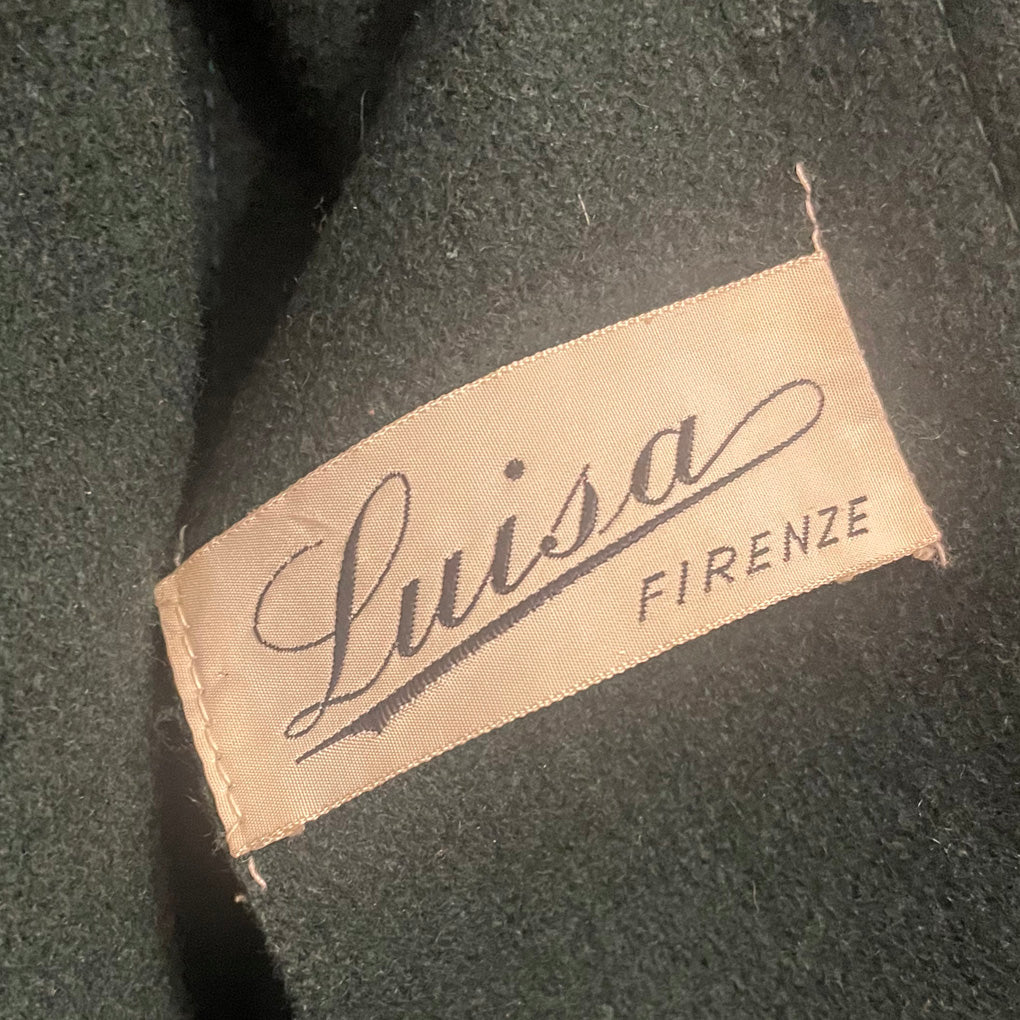 Vintage Green Tailored Wool Coat 1970s