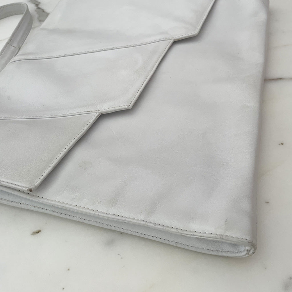 Vintage White Shoulder Bag 1980s