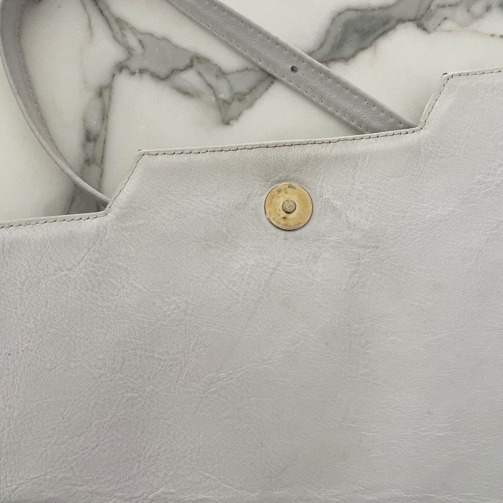 Vintage White Shoulder Bag 1980s