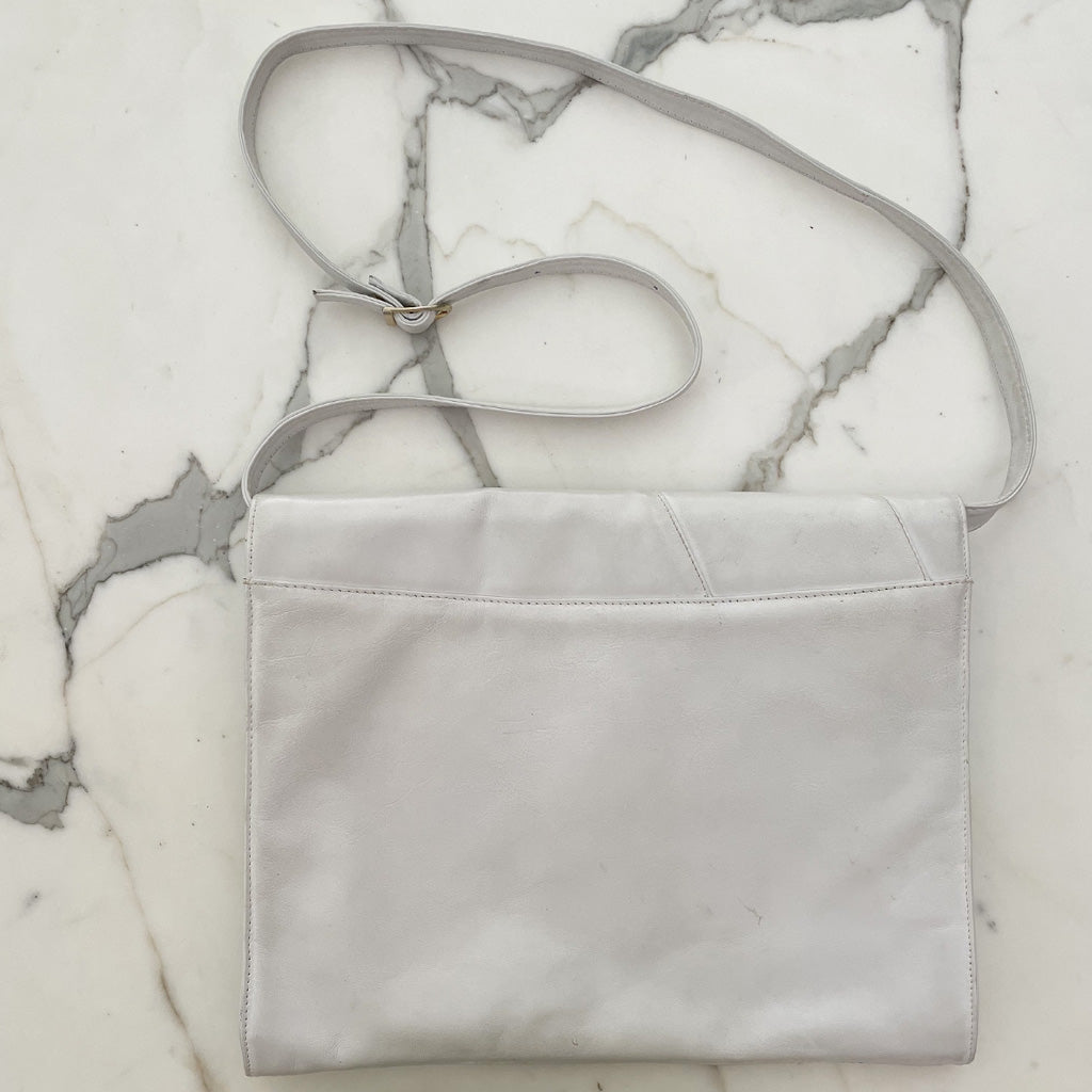 Vintage White Shoulder Bag 1980s
