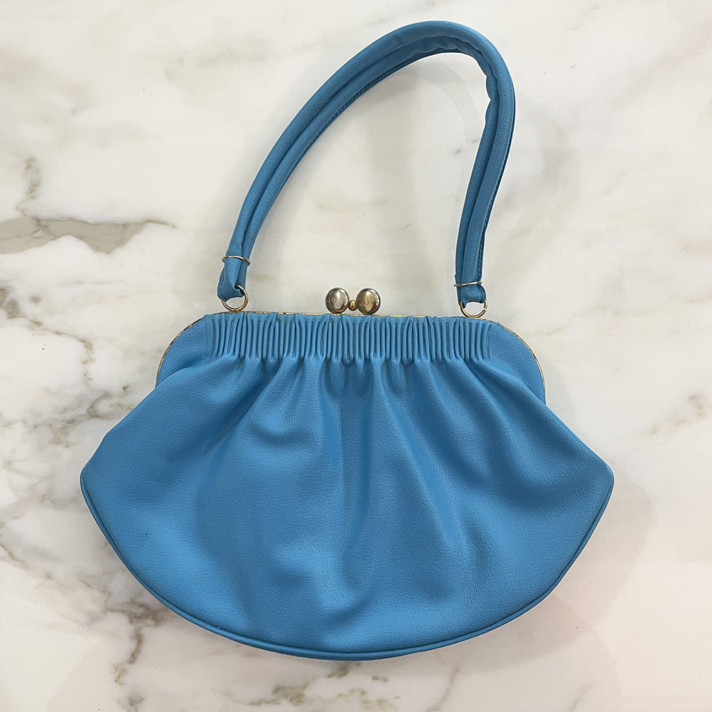 Vintage Blue Light Handbag 1960s