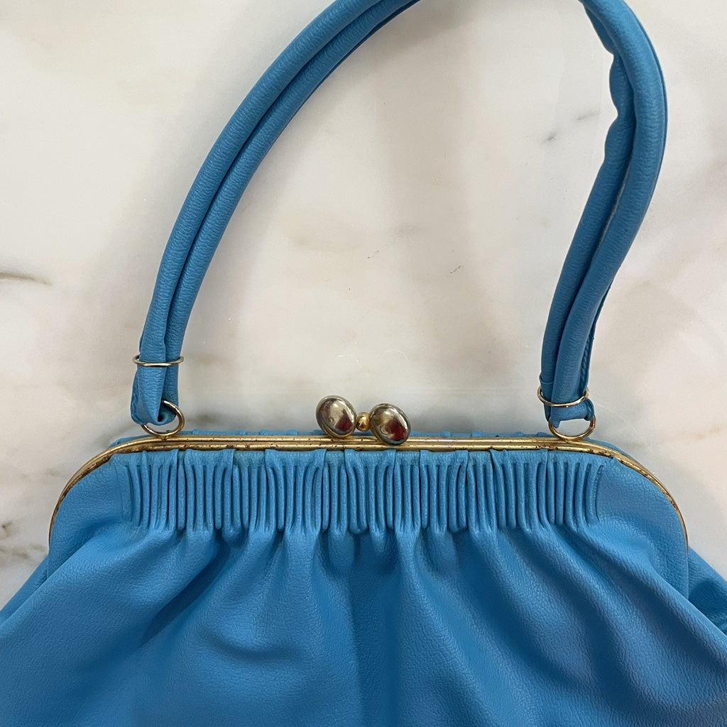 Vintage Blue Light Handbag 1960s
