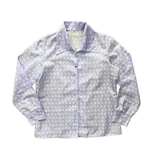 Vintage Lilac Patterned Blouse