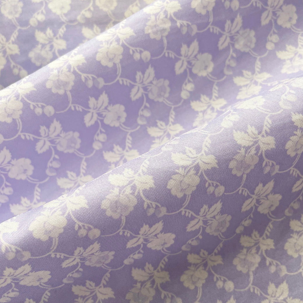 Vintage Lilac Patterned Blouse