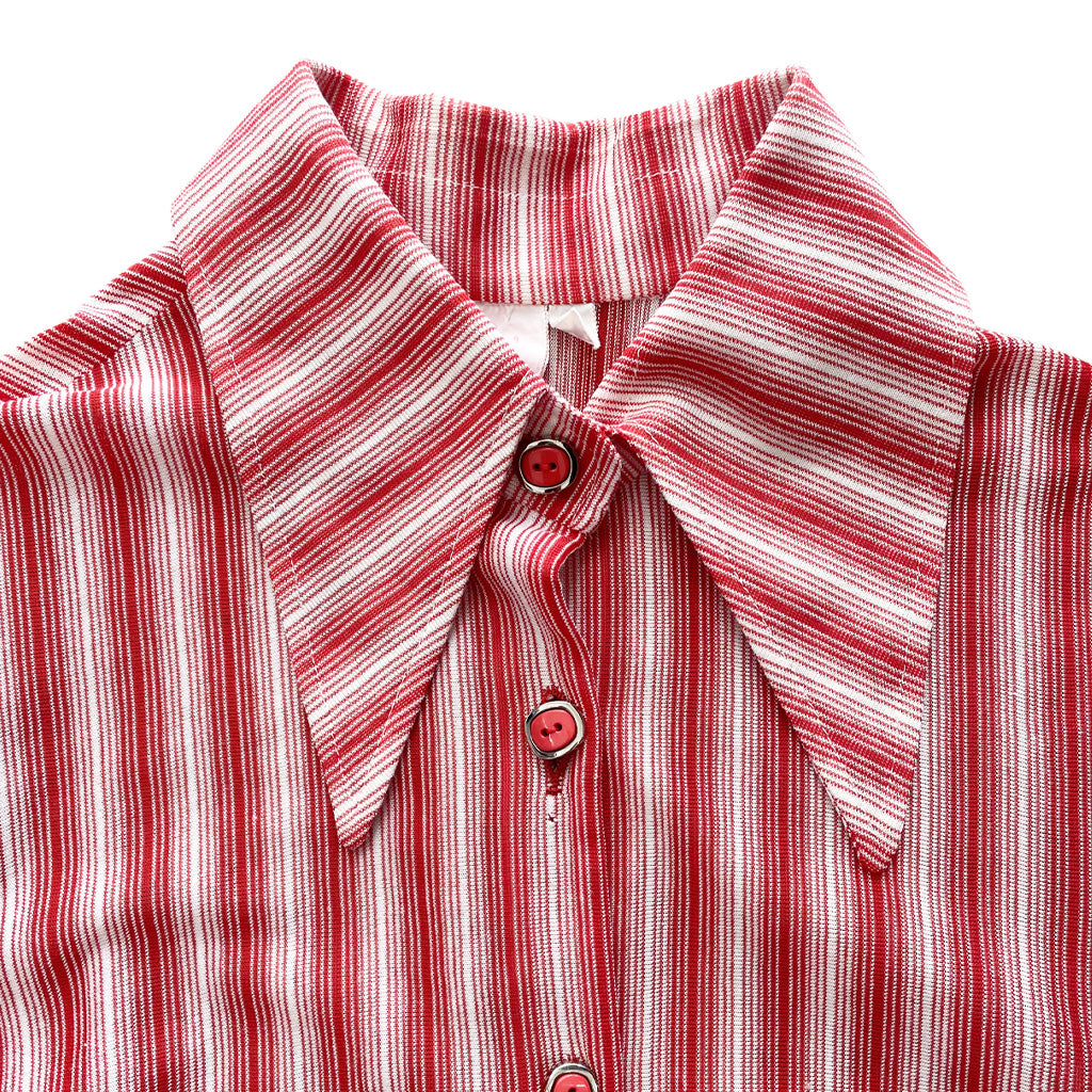 Vintage Red And White Striped Shirt 1970s