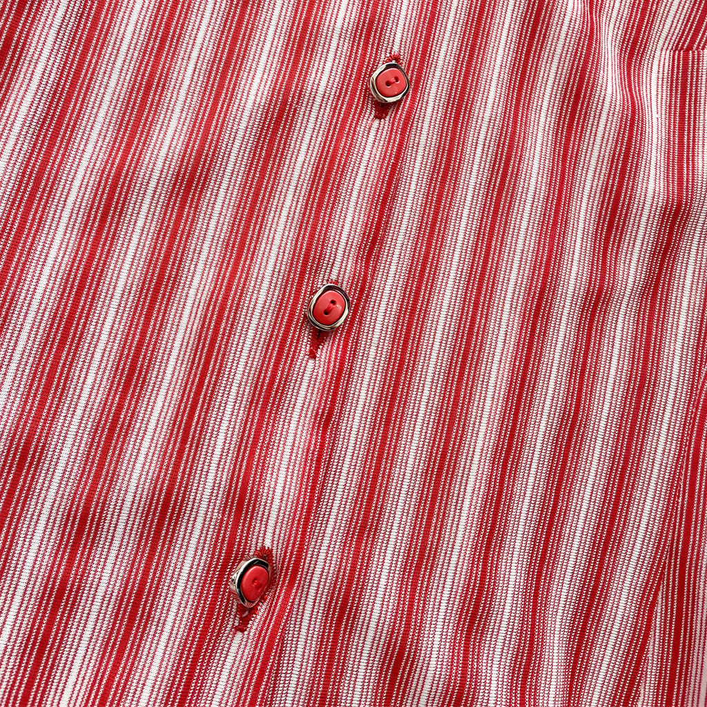 Vintage Red And White Striped Shirt 1970s